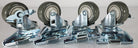 Three inch removable locking swivel casters with docking plates