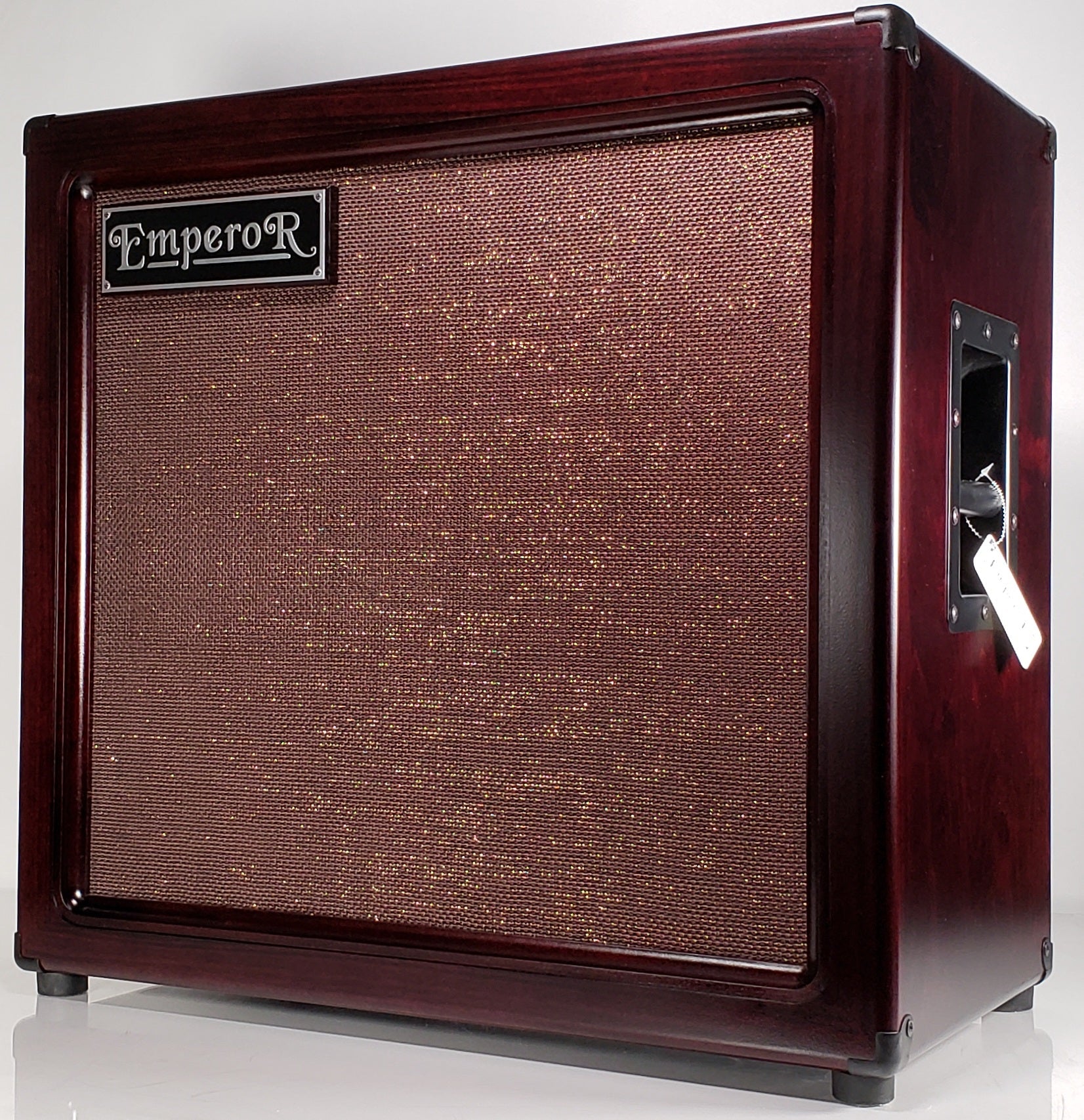 front view of a custom made oversized 2x12 guitar speaker cabinet
