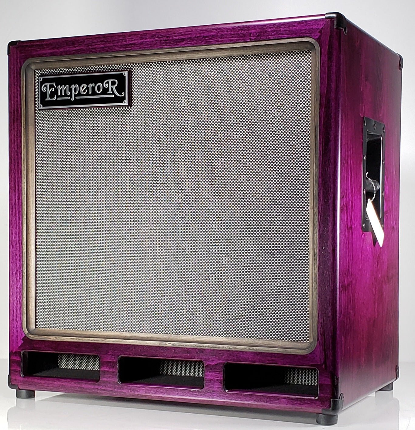 a purple 2x12 bass speaker cabinet