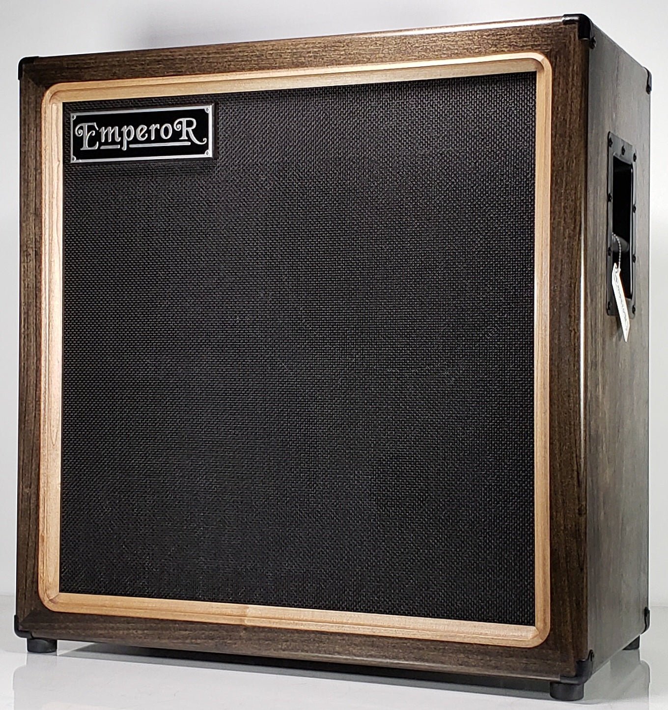 front view of a custom made 2x15 guitar speaker cabinet with 15 inch speakers 